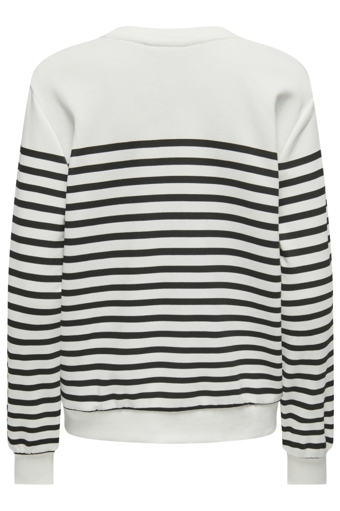 ONLALLIE L/S STRIPE O-NECK CS SWT 15333434 Cloud Dancer/Black